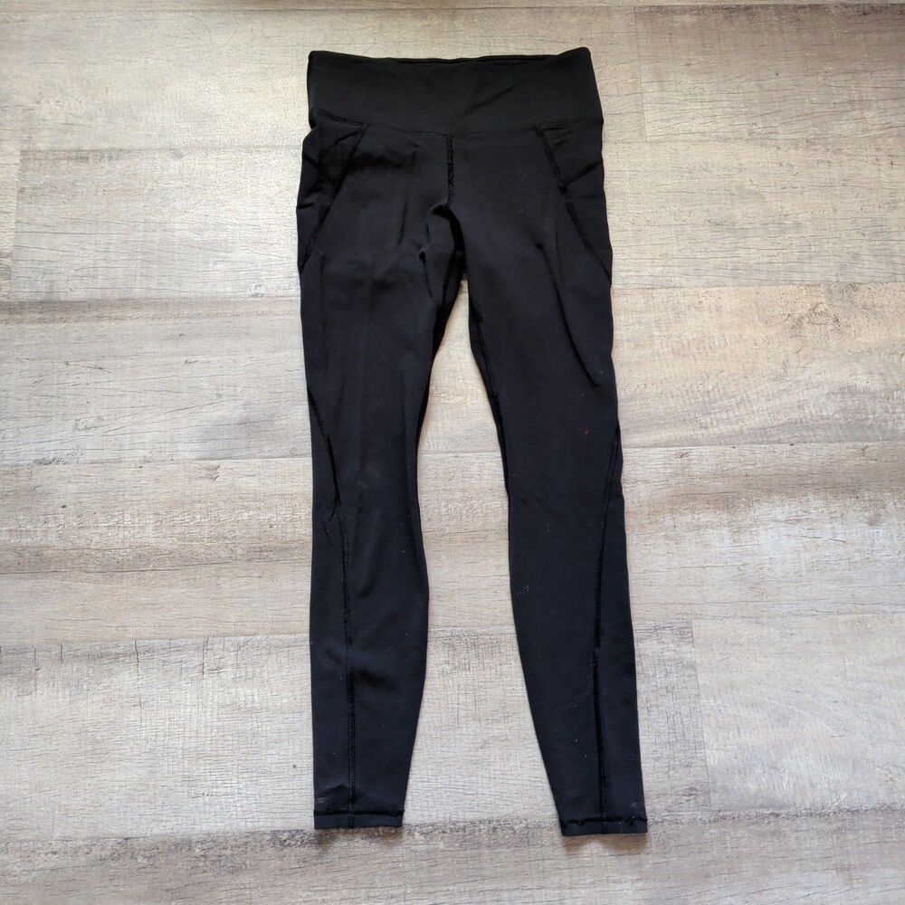 Athleta Leggings Small Adult Black Pull On Yoga Women *No Draw String
